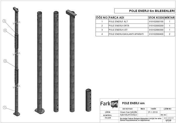 POLE ENERJİ 6m